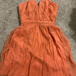 JCrew Elegant Strapless Orange Dress